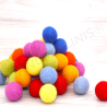 Filzkugeln Regenbogen 4 Größen Mix 3