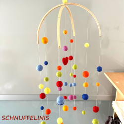 Filzkugeln Regenbogen Mix