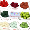 Felt balls 4 sizes mix 100pcs.