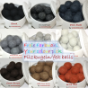 Felt balls 4 sizes mix 100pcs.