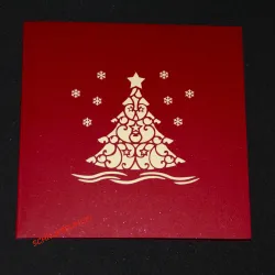 Carte de Noël Sapin 3D dans une enveloppe, Sapin de Noël