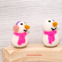 Geburtstagsringe Schneemänner, gefilzter Schneemann Stecker Holzring