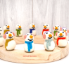 Geburtstagsringe Schneemänner, gefilzter Schneemann Stecker Holzring