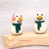 Geburtstagsringe Schneemänner, gefilzter Schneemann Stecker Holzring