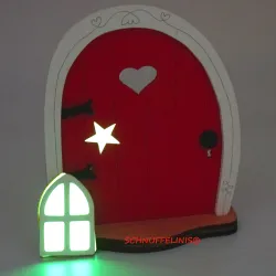 xxl fairy miniature door set, tomte moves in, dollhouse gnome