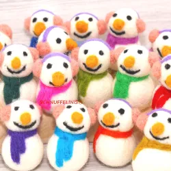 Felt snowmen colourful...