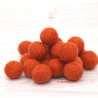 felt balls 4 sizes mix fox