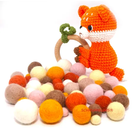 Boules de feutre 4 tailles Mix,  idées bricolage enfants, feutre bébé
