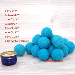 Filzkugeln 4 Größen Mix 50stk. Farbwolke