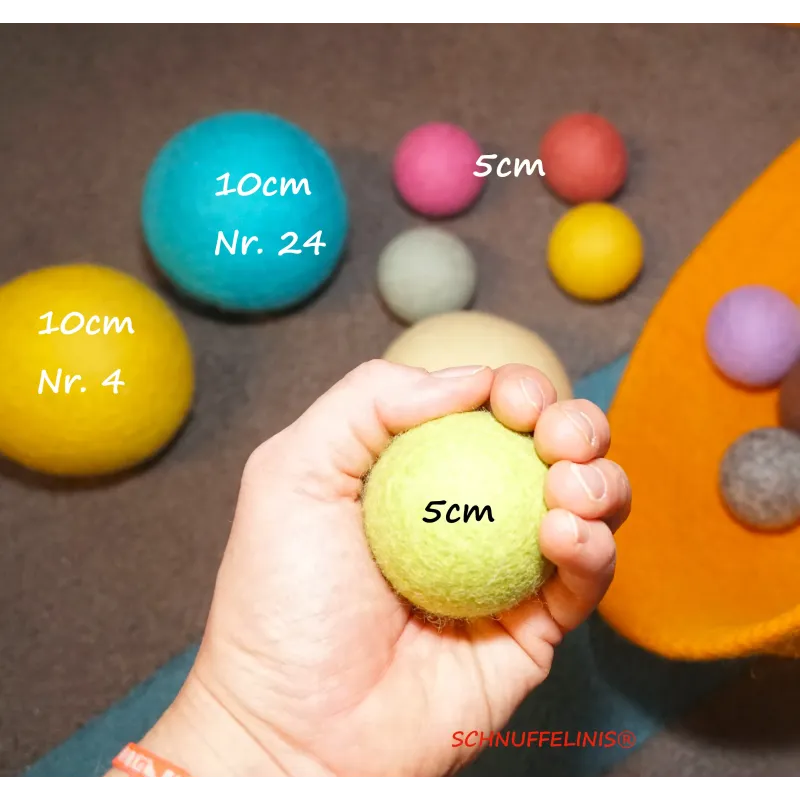 Filzkugeln 5cm, Wolle Pompons Trommelköpfe, Filzbälle Schläger Kugeln