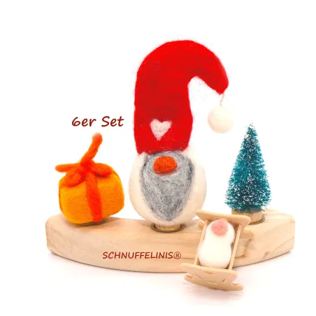 Jahresring Stecker Filz Weihnachten, gefilztes Weihnachten Gnome Set