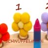 Geburtstagsringe Filz Blumen bunt, gefilzte Blumen Stecker Holzringe
