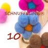 Geburtstagsringe Filz Blumen bunt, gefilzte Blumen Stecker Holzringe