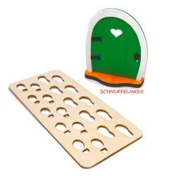 Porta + sagoma miniature gnomi, panini per Babbo recinto