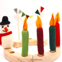 nostre candele di feltro, Candele lana di feltro, Bambini candele