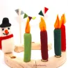 Filzkerzen gefilzt, Filzwolle Kerzen Geburtstagsring, Kerzen gefilzt