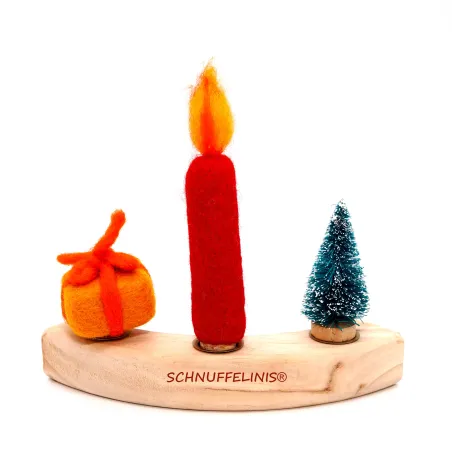 Jahresring Stecker Filz Weihnachten, gefilzte Weihnachtskerzen Sets