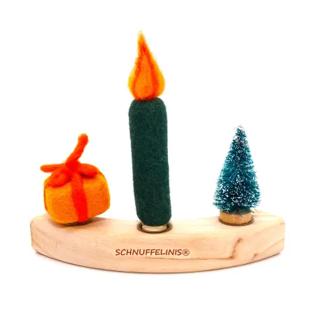 Christmas ring candle sets, felt stars Christmas, Birthday plug X-mas