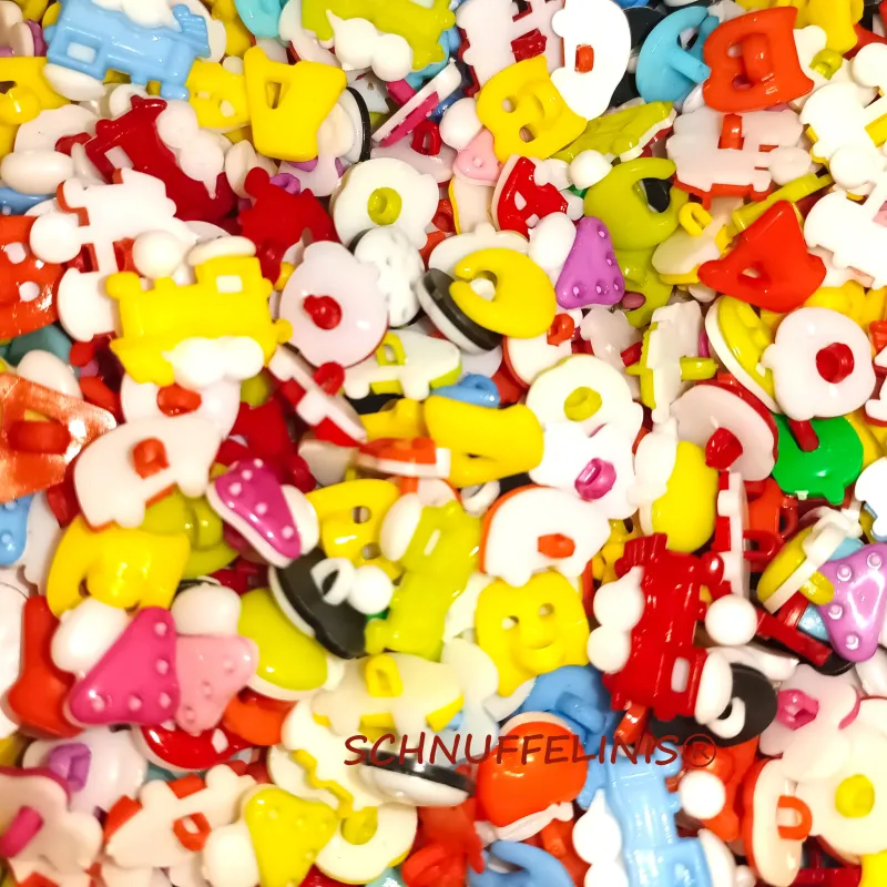 Bottoni 100gr. mix di bottoni colorati per bambini, Bottoni bambina