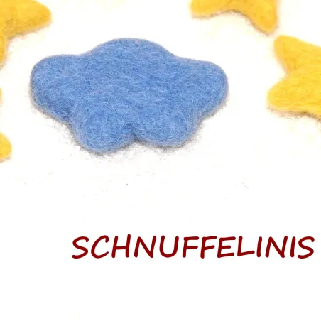 Felt wool clouds different colours, baby mobiles with wool clouds