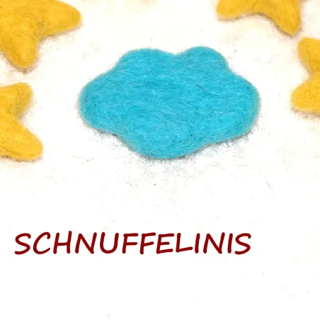 Nuvole di lana infeltrita in diversi colori, nuvole giostrine bambini