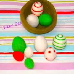 felt balls eggs, Irish Easter egg, felted Easter eggs, felt eggs