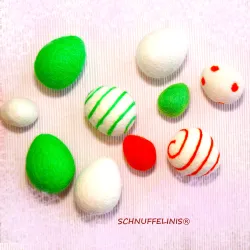 felt balls eggs, Irish Easter egg, felted Easter eggs, felt eggs