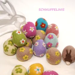 Œufs de Pâques en feutrine, Set de 4 œufs de Pâques pastels