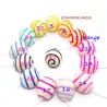 Filzeier, bunte Ostereier, Ostereier mit Filzmuster, bunte Eier
