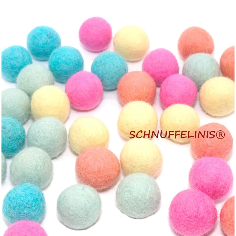 Felt balls unicorn, felt wool cotton candy set, felt ball pompoms Felt balls unicorn, felt wool cotton candy set, felt ball pompoms