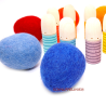 Felt eggs Easter eggs XXL rainbow 6cm set of 16