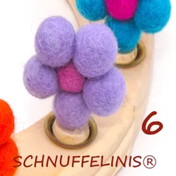 Geburtstagsringe Filz Blumen bunt, gefilzte Blumen Stecker Holzringe