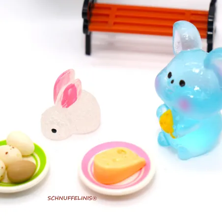 Miniatur Wichtel Hasen Mäuse Set, Mini 12er Set, Frühjahr Wichtel Set