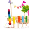 Fiori di feltro anelli, feltro anelli di compleanno