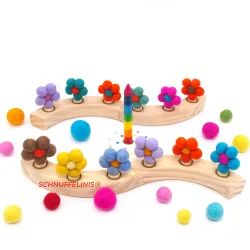 flower ring plugs, felt cute flower power ideas, Birthday plug toddler