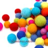 Felt balls bright colours, felt wool set, felt ball pompoms