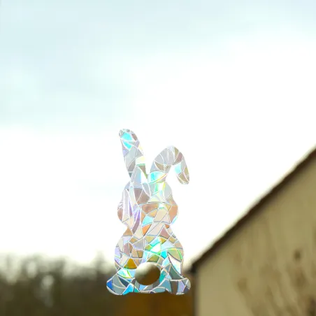 Immagini per finestre con arcobaleno Coniglietto di Pasqua