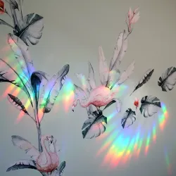 Immagini per finestre con arcobaleno Coniglietto di Pasqua