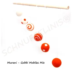 Murani Baby mobile, Gobbi Montessori Mobile, Felt black white