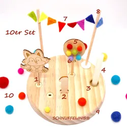 wooden birthday plate, Birthday plate SET with all to celebrate