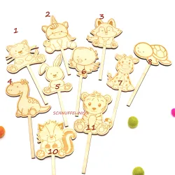 Geburtstagsring Zahlen Tiere SET, Geburtstagsgeschenk Kindergeburtstag