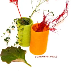 Vases feutrés multicolores, magnifiques vases en laine feutrée