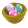 Œufs de Pâques en feutrine, Set de  œufs de Pâques lapins
