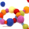 Felt balls 4 sizes, Felt mix rainbow, garland DIY Mix, Waldorf felt