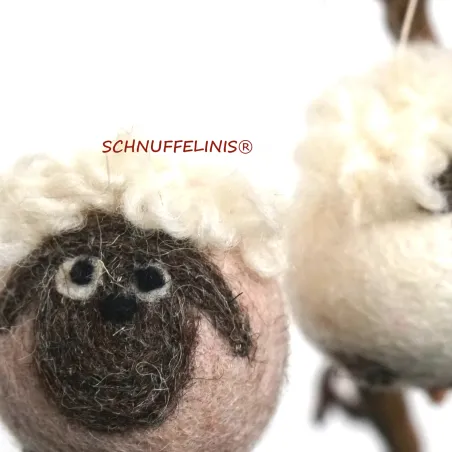Filz Schafe, Lamm aus Filzwolle, Ostern Deko Lamm, gefilzte Schafe