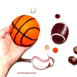 Felt balls sport cats, children & dogs XL