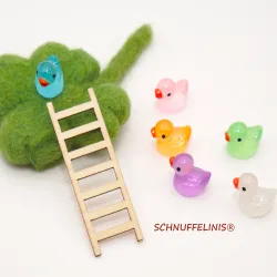 Miniature ducks, decorative for gnomes, bathing ducks miniature