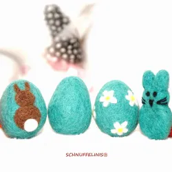 Easter eggs, polka dotted egg, felted easter eggs, Pastel Easter eggs