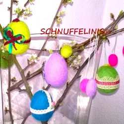 felt eggs hanger, felted easter eggs to hang, felt eggs large