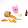 topolino miniature gnomi, panini per Babbo recinto, topi 1pz mini